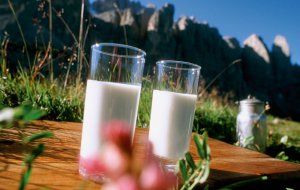 Milch für Bauernhof Frühstück